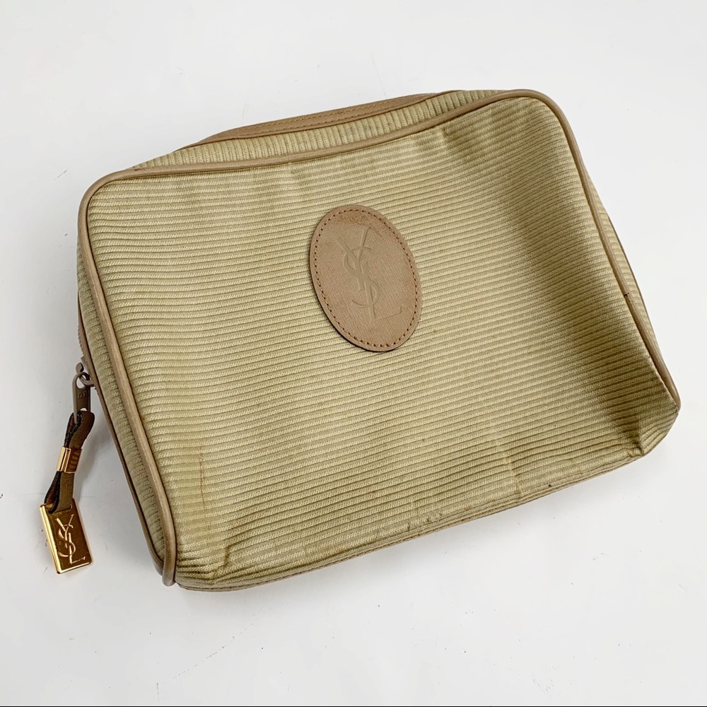 ❤️ Auth YSL Tan Makeup Pouch